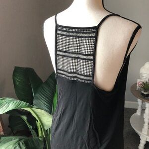 Black boho flowy tanktop